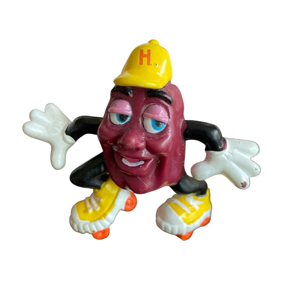 Vintage 90s toy California Raisin Figure Hardees Kids Meal Roller Skate